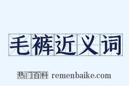 毛裤近义词是什么意思的图片